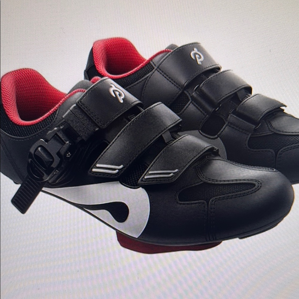 Peloton Black and Red Cycling Shoes